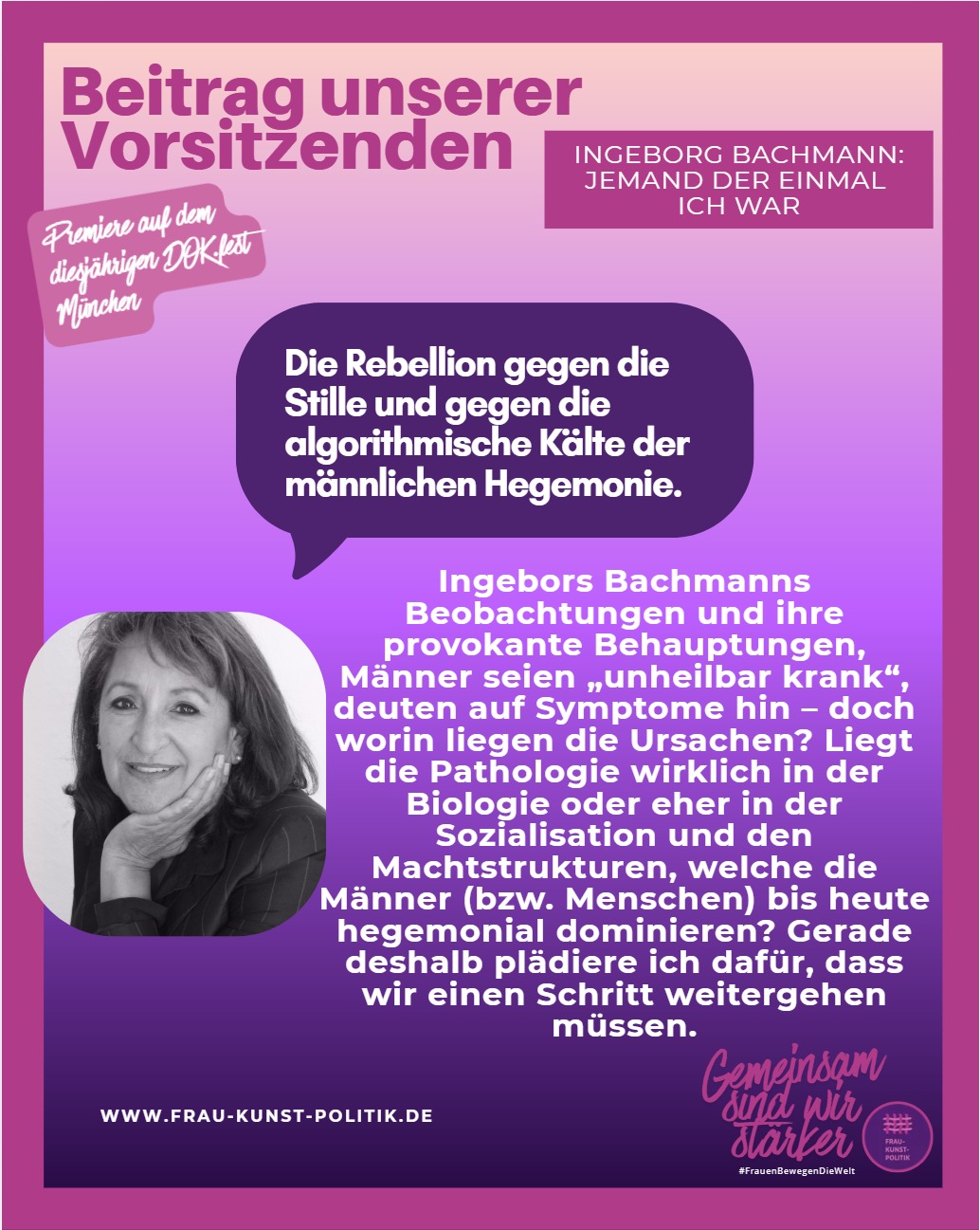 Corina zu Ingeborg Bachmann